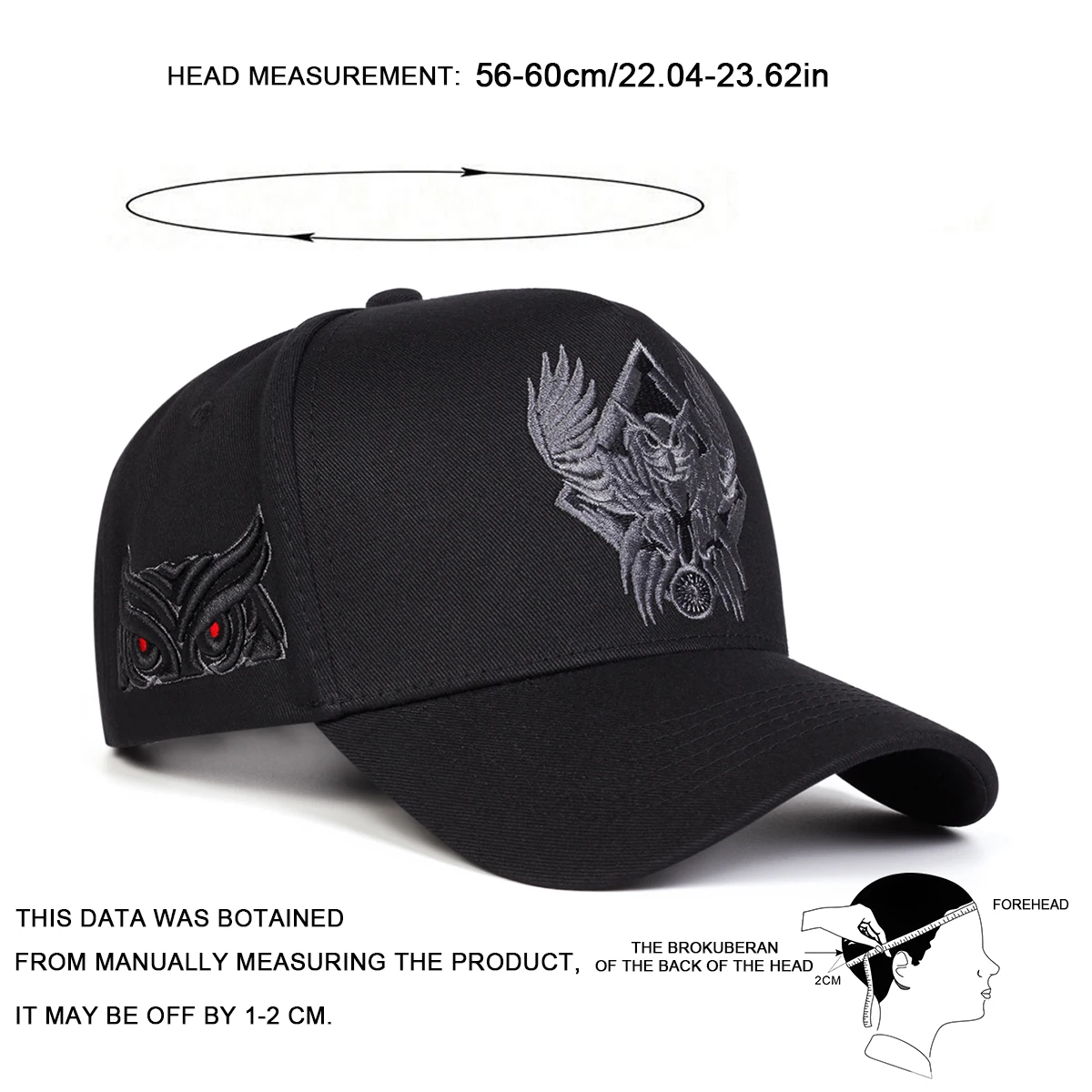 Unisex Owl Embroidery Baseball Caps Spring Autumn Outdoor Adjustable Casual Hats Sunscreen Hat Sports Cap
