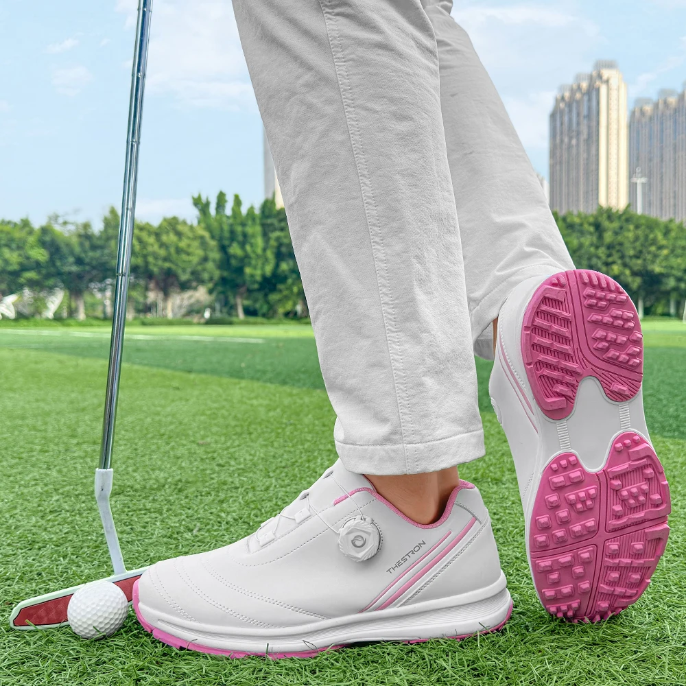 2026 New Golf Shoes Women's Professional Lightweight Golf Shoes Quick Strap Girls Outdoor Fitness Golf Shoes Size 35-43