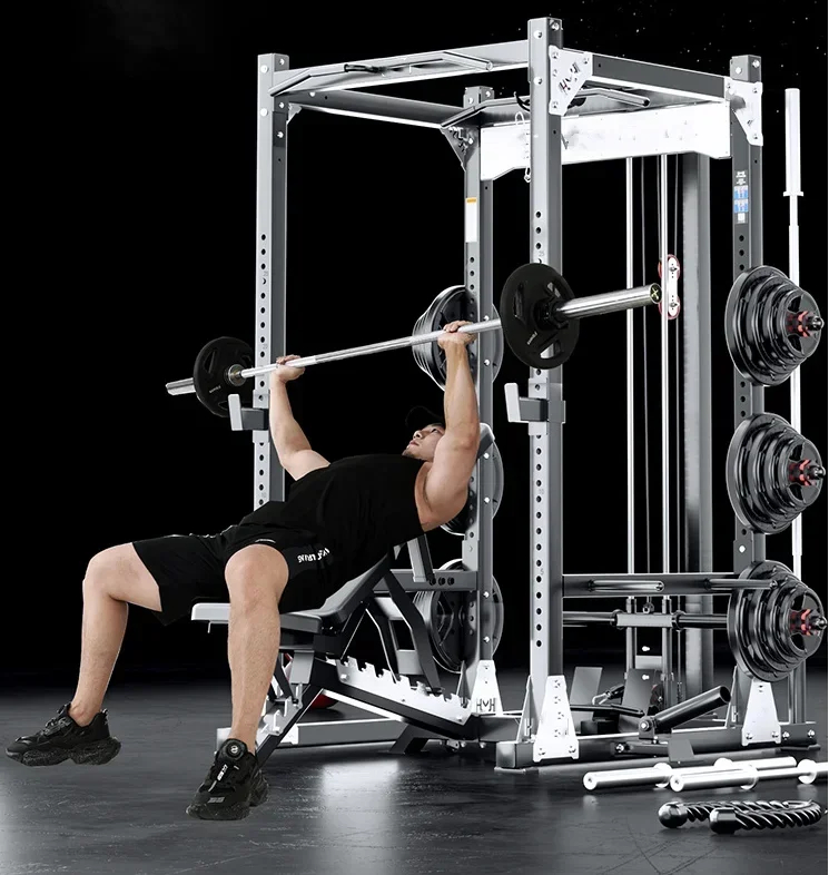 squat frame free bench press multi-functional trainer household commercial fitness equipment barbell semi-frame gantry frame