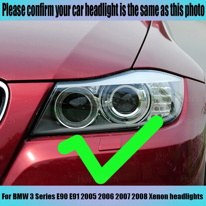 Комплект Angel Eyes 6000 л, белые кольца из хлопка для BMW 3 серии E90 E91 2005 2006 2007 2008, ксеноновые фары