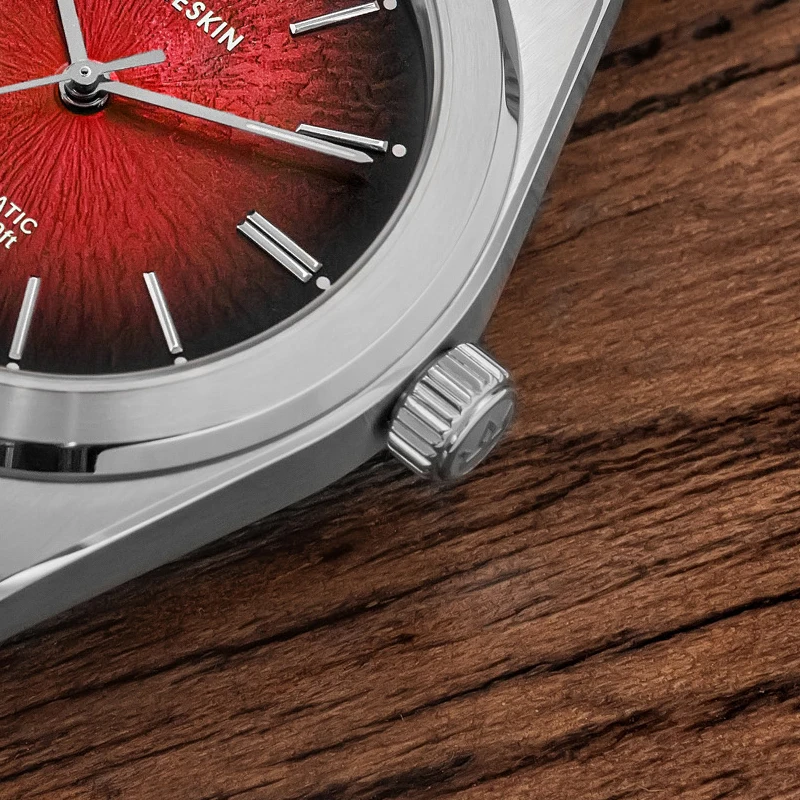 AddiesKin K001 Men's Slim Luxury Automatic Watch 10mm Thin Case Miyota 9015 Sapphire Crystal Blue AR Coating BGW9 Luminous 100M