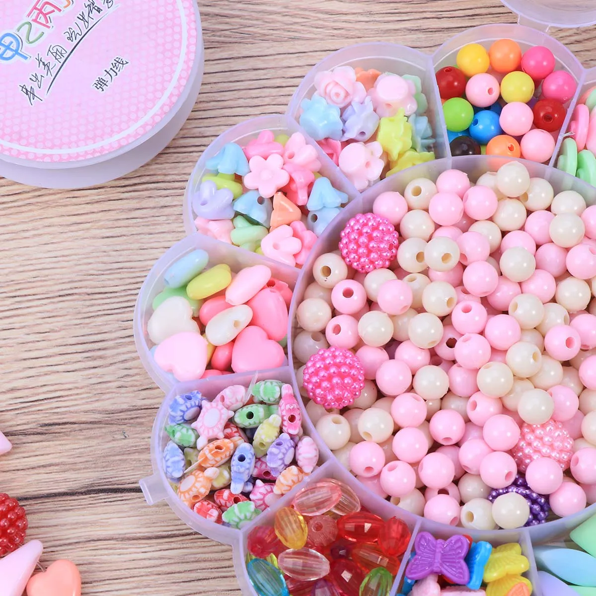 

Bright Color Beads Jewelery Making Craft Kits Shapes for Colorful Acrylic 's Games Set