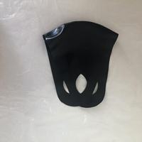 100% latex  hood rubber masks metallic red costume mask with for playing  rubber mask club party wear