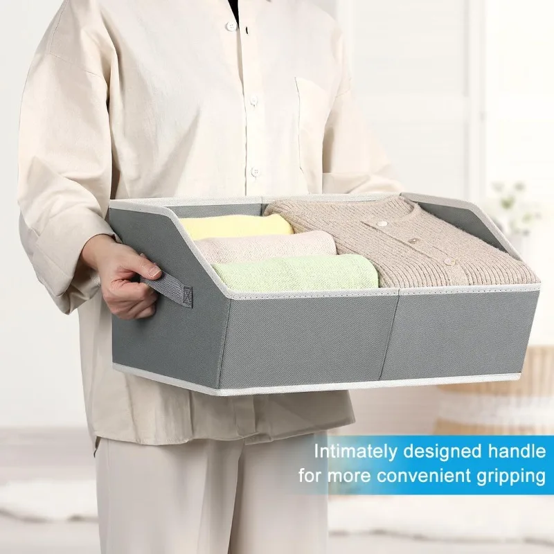 1/2/4PCS Fabric Underwear Storage Box Drawer Organizer for Socks Bras Ties Foldable Trapezoid Closet Organizer Home Wardrobe