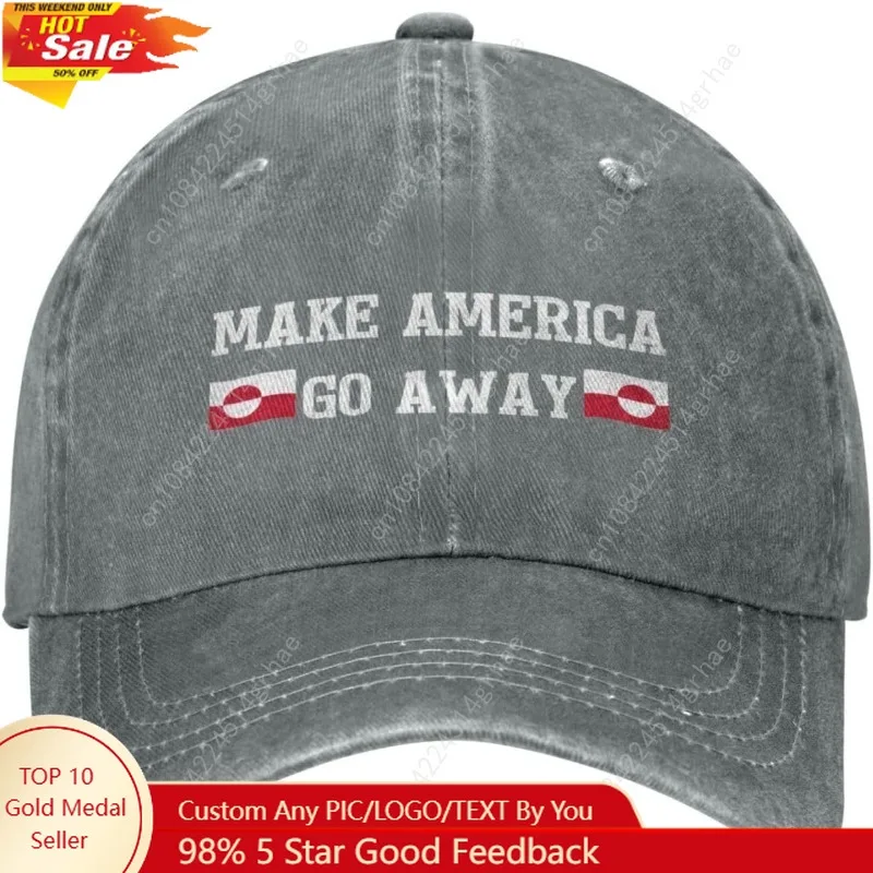 

Make America Go Away Hats for Mens Greenlanders Greenland Womens Ball Cap Make America Go Away hat
