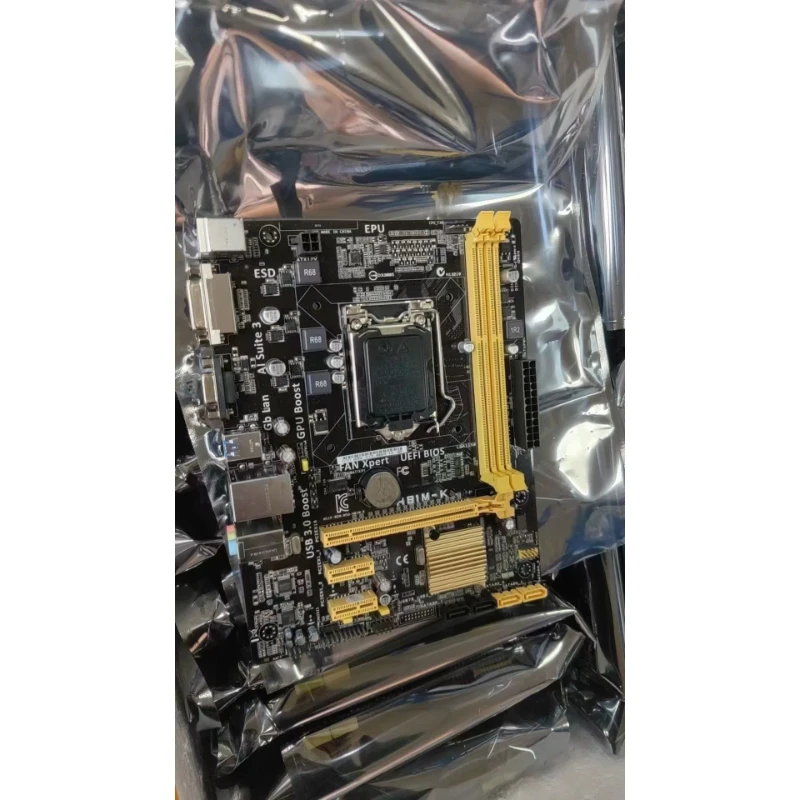 Used mATX Motherboard for ASUS H81M-K LGA1150 H81 DDR3 DVI VGA PS/2 Office PC Nice Condition