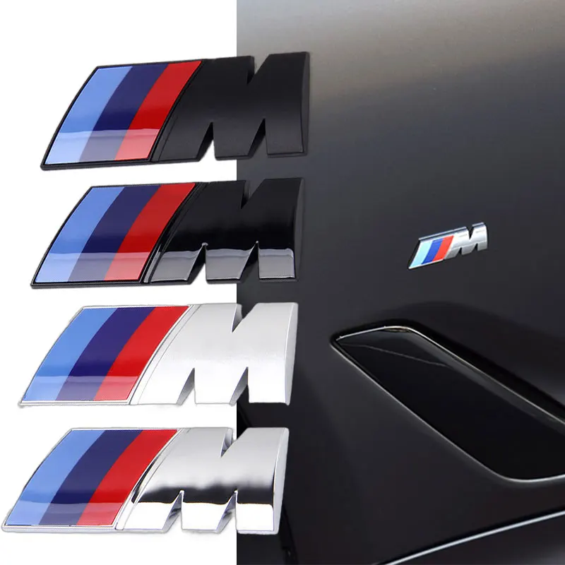 3D ABS BMW M Logo Stickers Rear Trunk Badge Fender Side Emblem For BMW F10 F20 F30 E90 F80 F87 X1 X2 X3 X4 X5m M2 M3 M4 M5 M6