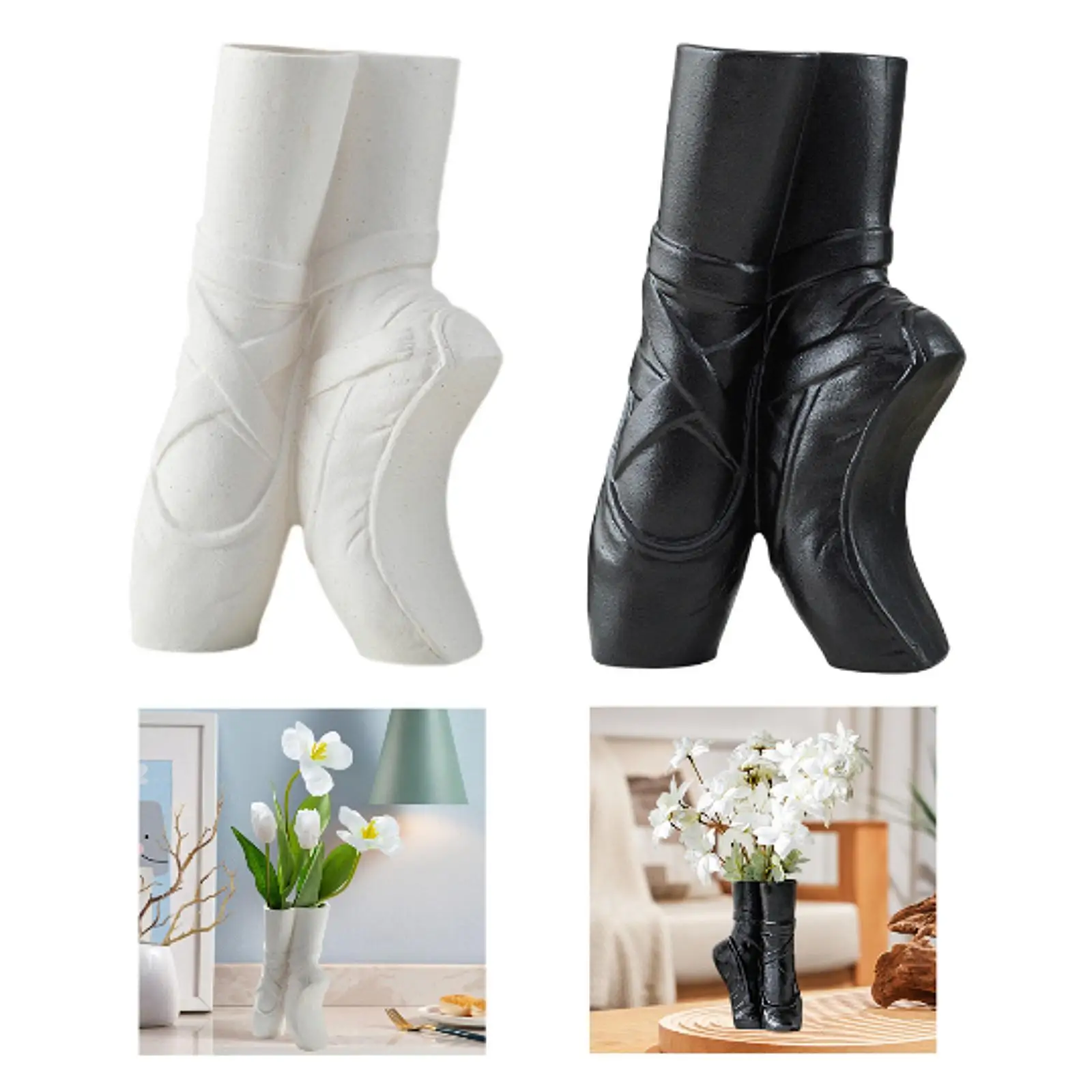 Ballet Shoe Shaped Flower Vase Modern Decoration Side Table Propagation Vase