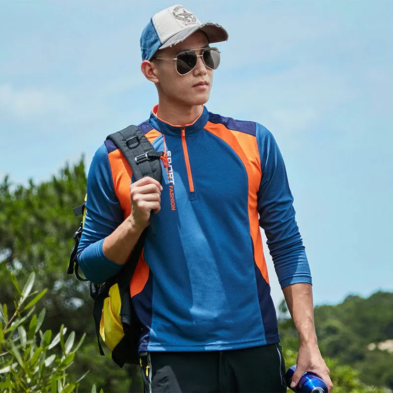 Men Quick Dry Compression Workout GYM Fitness Tops Tee Sport Running Yoga Skiing Exercise Outdoor Hiking Long Sleeve T Shirt