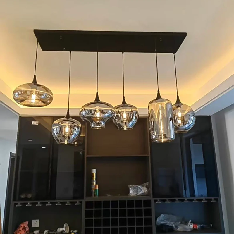 

Modern Glass LED Pendant Lights Chandeliers for Living Room Dining Room Bedroom Indoor Home Decorative Ceiling Lighting Fixture