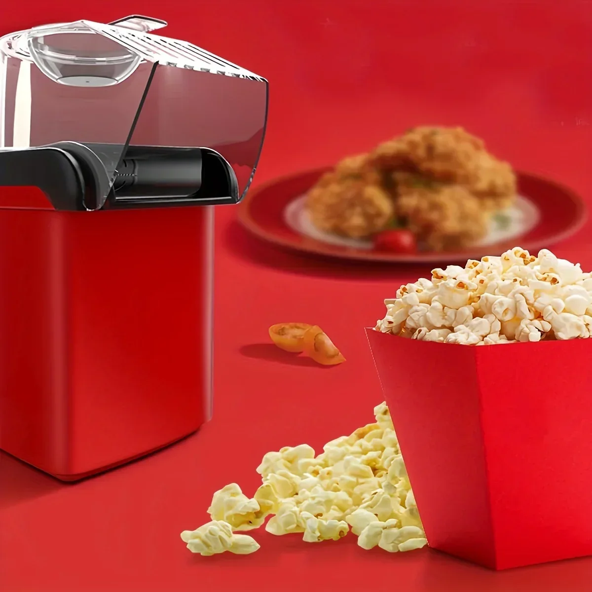 Domowa maszyna do robienia popcornu Mini wygodna 220V w pełni automatyczna maszyna do robienia popcornu 1200W domowe urządzenie kuchenne urządzenie