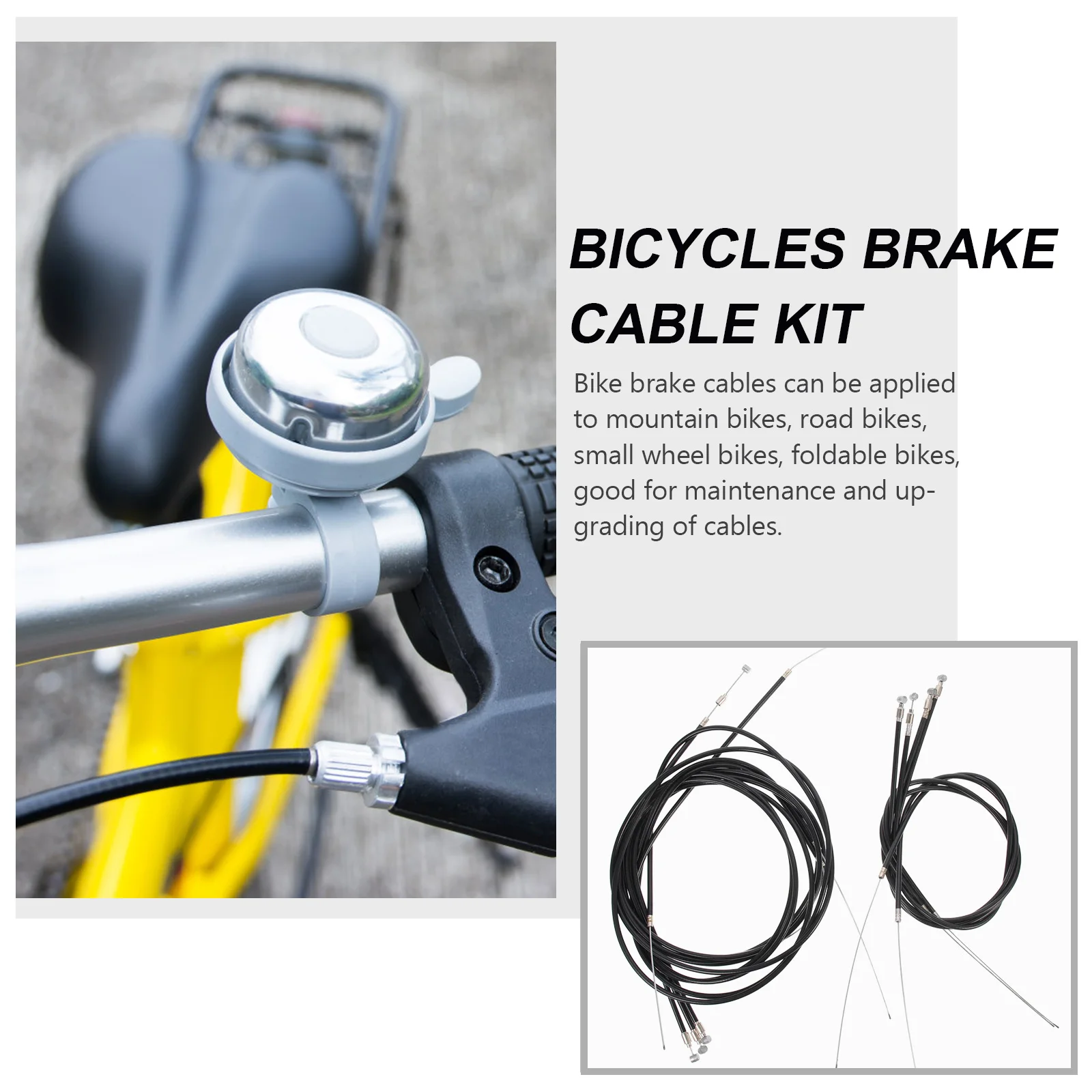 

4 Sets Galvanized Conduit Bike Brake Cable Front Rear Accessories Kit for Mountain Road Bicycles Durable Flexible Brake Lines