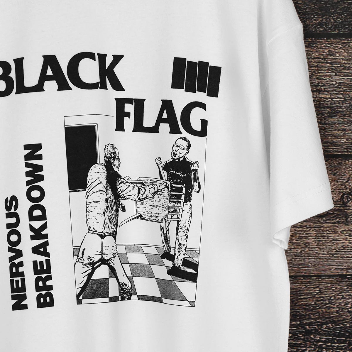 Black Flag T-Shirt Hardcore Punk SST Husker Du Bad Brains Men's Clothing Short Sleeve Print Cotton Men's Shirt