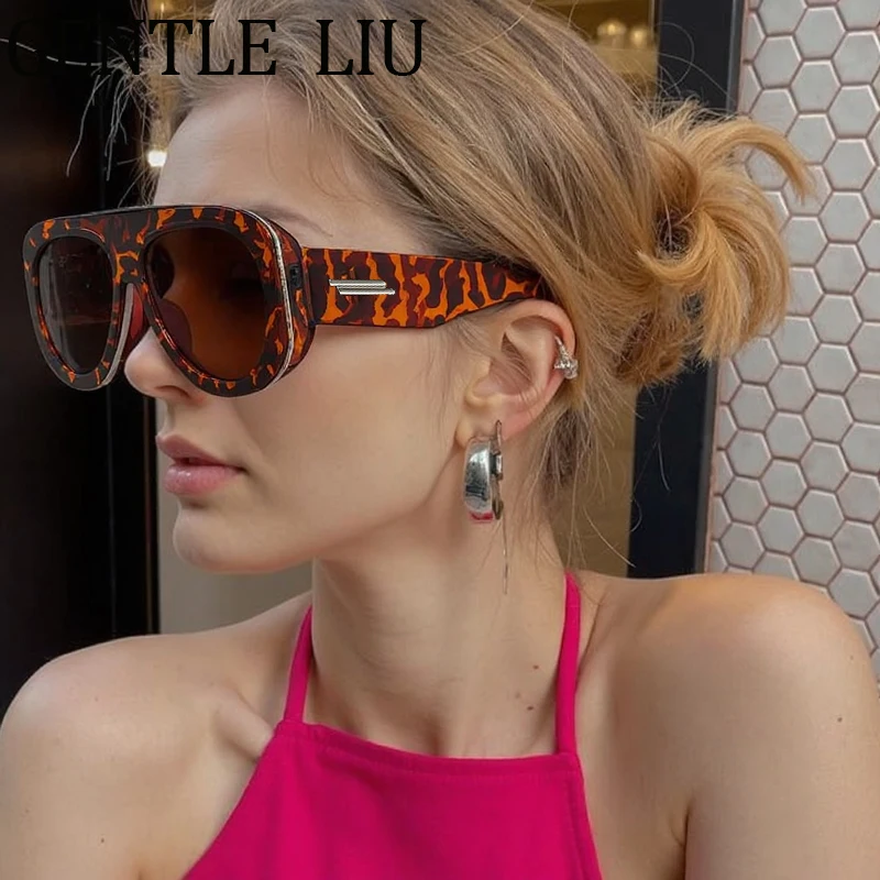 

Oversized Y2K Punk Oval Sunglasses Women 2025 Luxury Brand Vintage Shield Toad Mirror Sun Glasses For Lady Outdoor Shades UV400