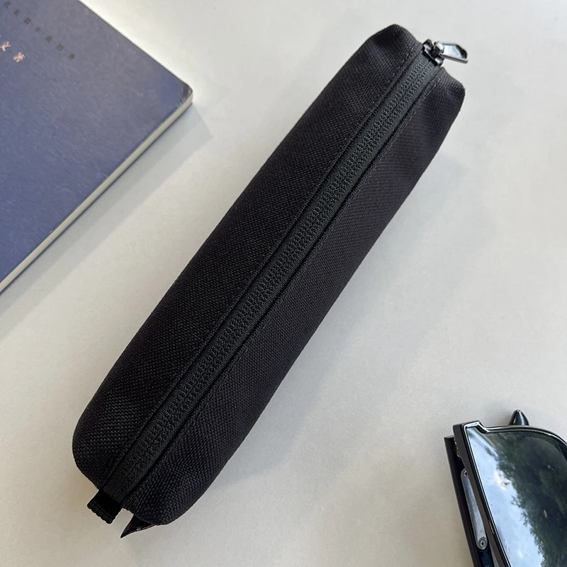 Small Durable Pencil Case Simple Black Zippered Cosmetic Bag Pen Bags Papeleria Stationery for School Office Suppliers