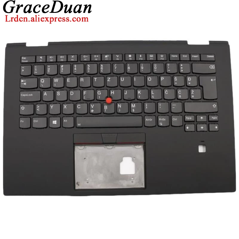 

SI Slovenian Black Keyboard Upper Case Palmrest Shell Cover For Lenovo Thinkpad X1 Yoga 3rd Gen 3 G3 01LX807 01LX887 01LX927 01L
