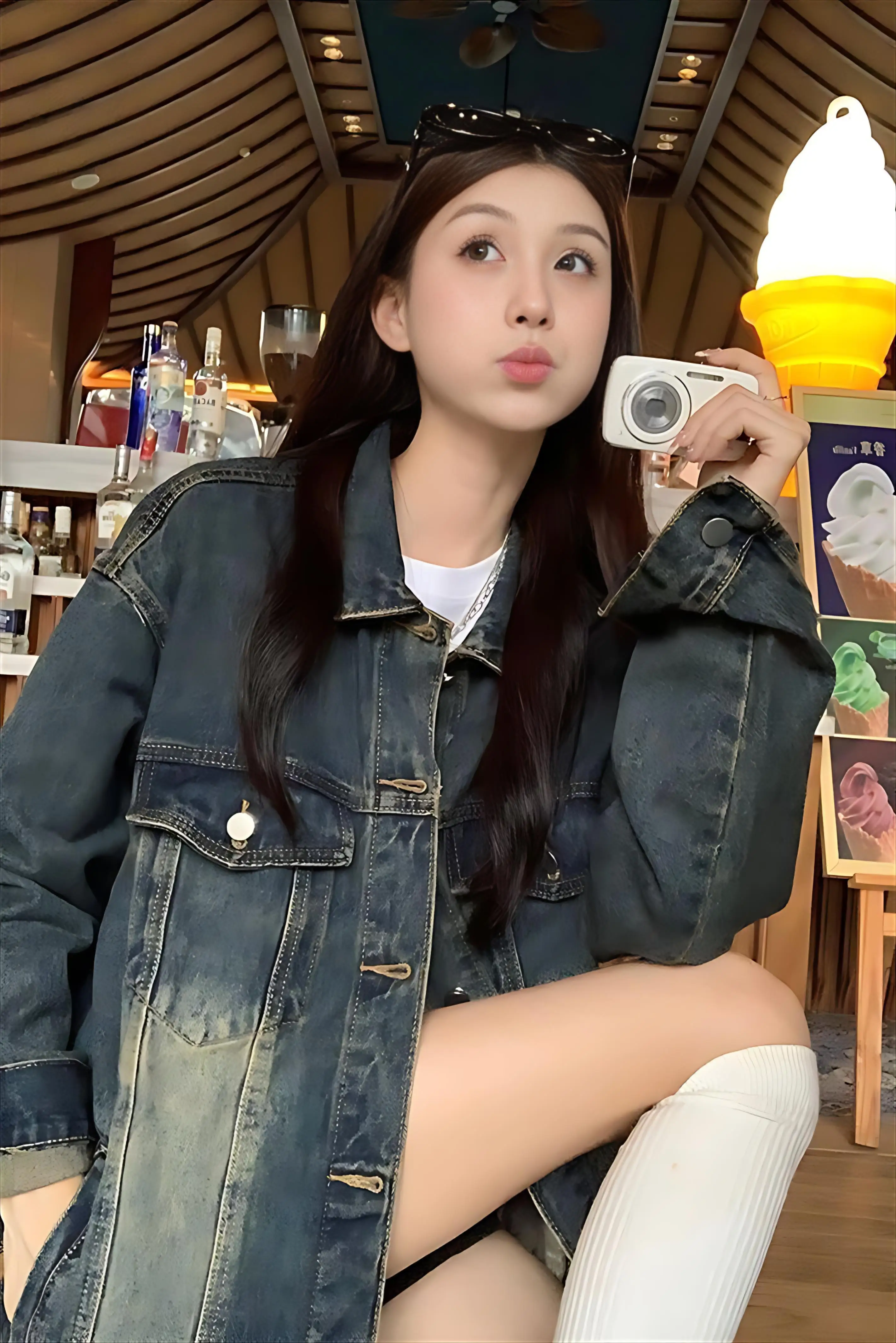 

Denim Coat Women Womens Spring Cropped Outcoats Sweet Vacation Pocketed Fitted Lovely Minimalism Layered Drawstring Jackets