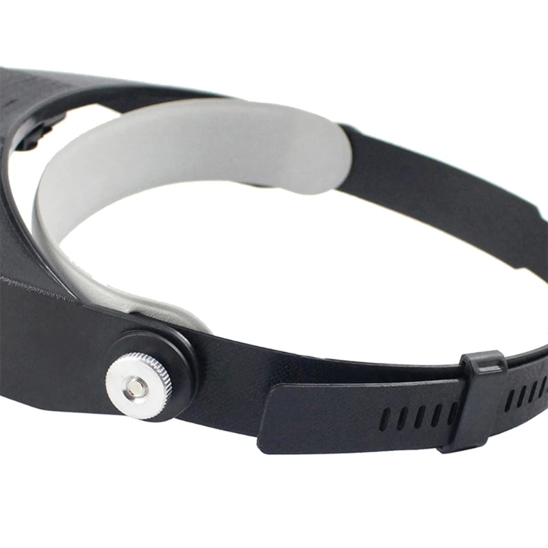 Headband Magnifier with LED Light Handsfree Head Mount Glass 1.2X/1.8X/2.5X/3.5X for Professional Jewelry