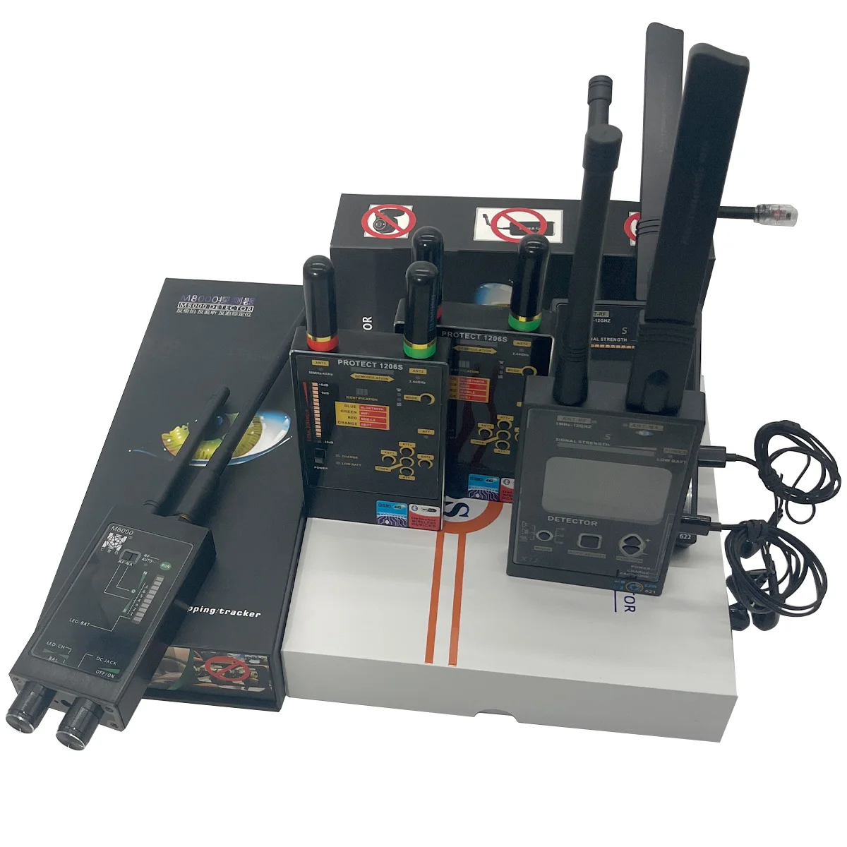 

PROTECT 1206S Anti Spy Detector with 2.4G Antenna Finds WiFi Bluetooth Pinhole Camera GPS Tracker, 50MHz-4000MHz Frequency Range