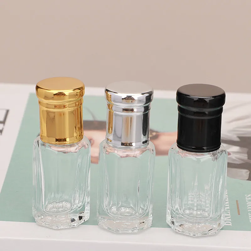 Essential Oil Roll On Bottles 3ml 6ml 12ml Glass Roller Bottles With Silver/Gold Lid Empty Perfume Bottles Containers Glass Vial