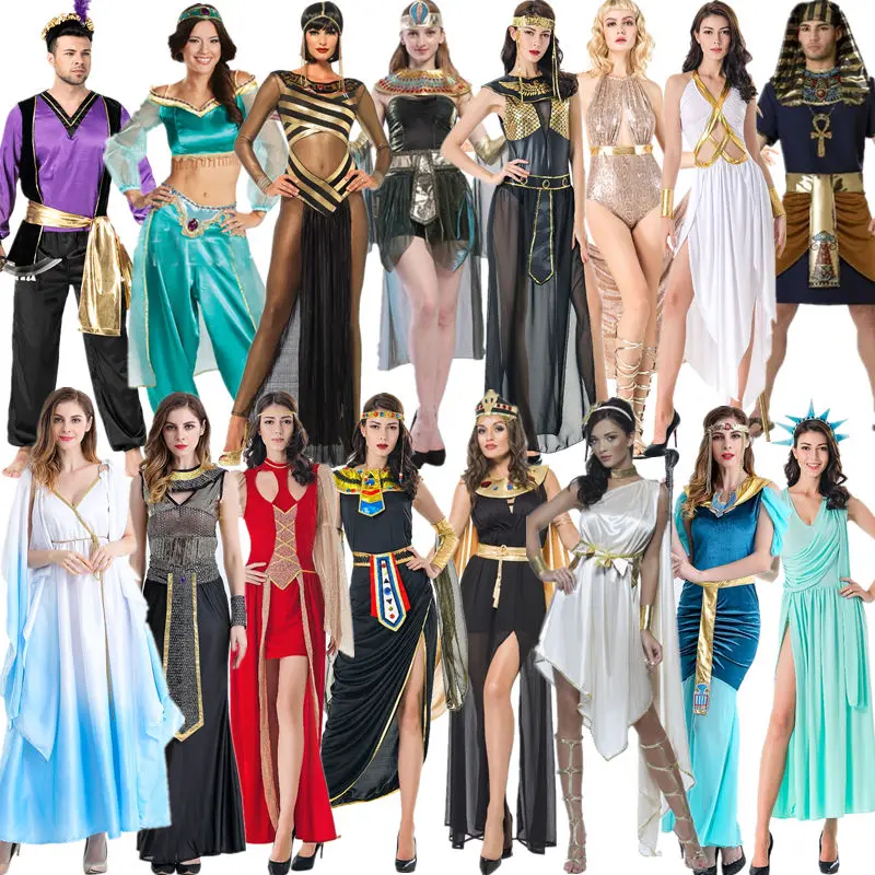 Costume cosplay per adulti loween Regina egiziana Medio Oriente Donne arabe Dubai Performance Dr Ele Abito da sera
