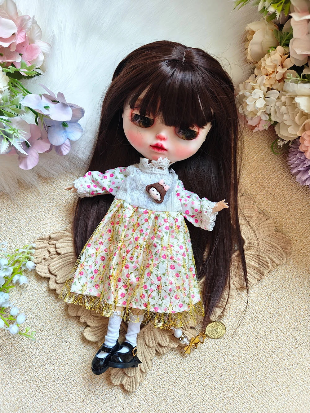 New Blythe Doll clothes smart lovely dress cute handmade  OB22 OB24 AZONE Blythe Doll Accessories Dress blythe clothing