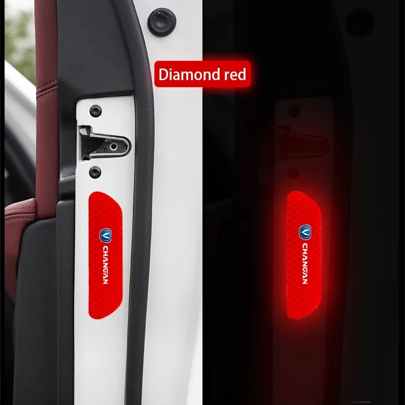 4Pcs High Visibility Car Door Warning Decal for Changan CS55 PLUS CS75 PLUS CS35 ALSVIN S07 S05 Anti-Collision Auto Accessories