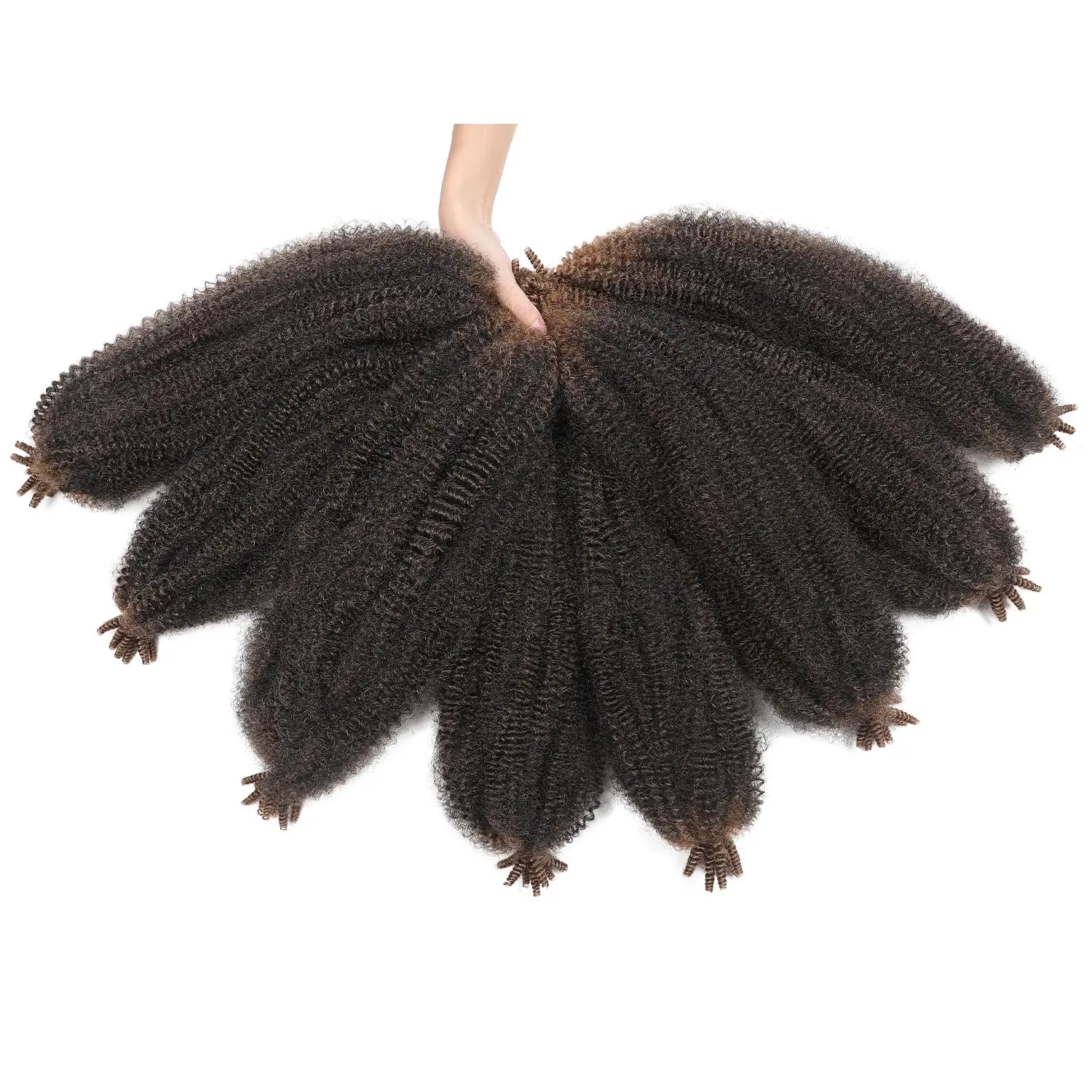 Sintético Pré-Separado Cabelo Afro Springy, Marley Trança, Crochet Cabelo Torção Kinky, Borboleta Locs Tranças, 18"