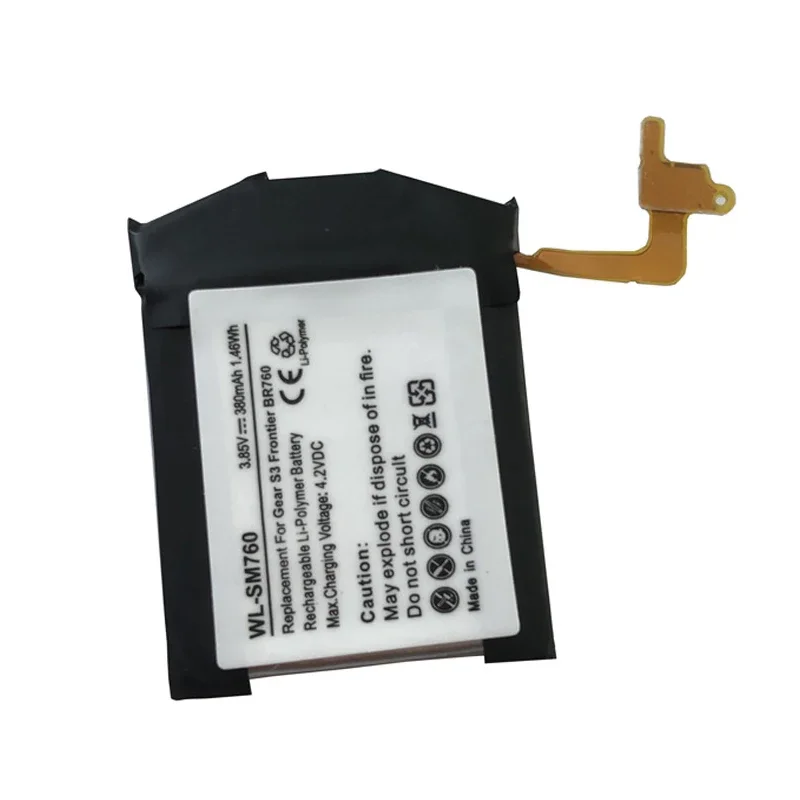 380mAh EB-BR760ABE Watch Battery For Samsung Gear S3 Frontier / S3 Classic EB-BR760A SM-R760 SM-R770 SM-R765 SM-R765S