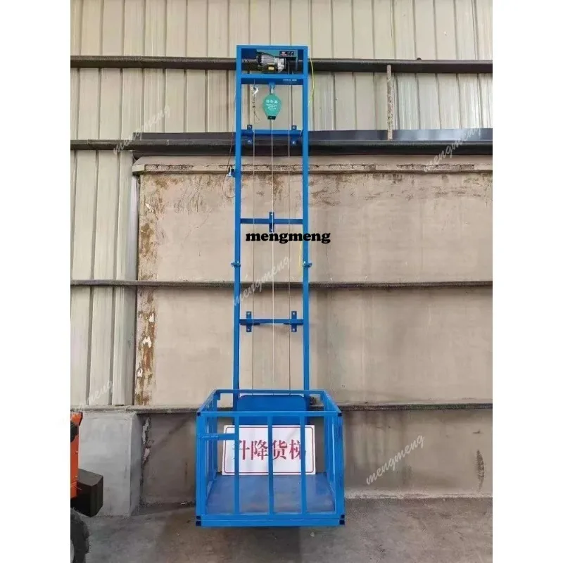 Simple warehouse factory home lifting platform rail type