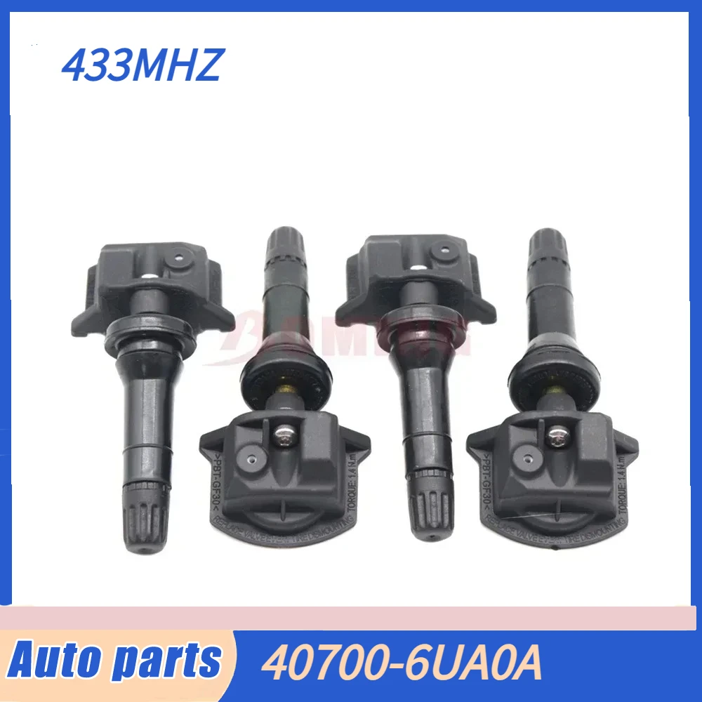 

Tire Pressure Monitoring System Sensor 1/4Pcs 407006UA0A TPMS Sensor 40700-6UA0A For 2019-2020 Nissan Altima Leaf 433MHZ
