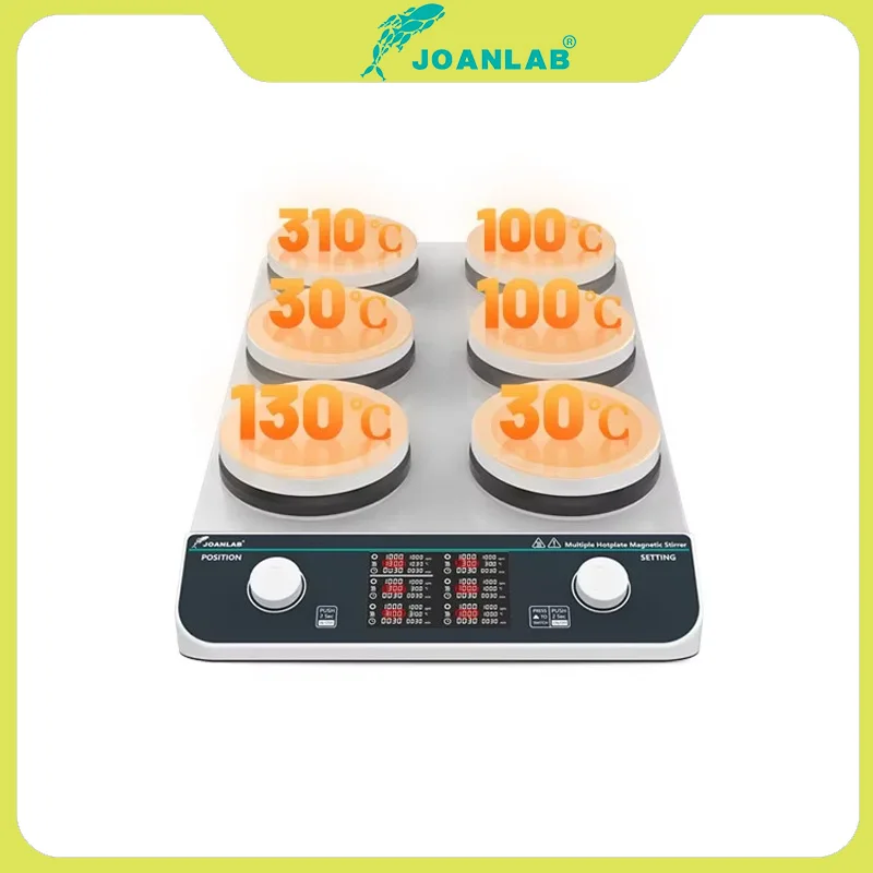 Joanlab HHMS-6Max Multi Position Magnetic Hotplate Stirrer