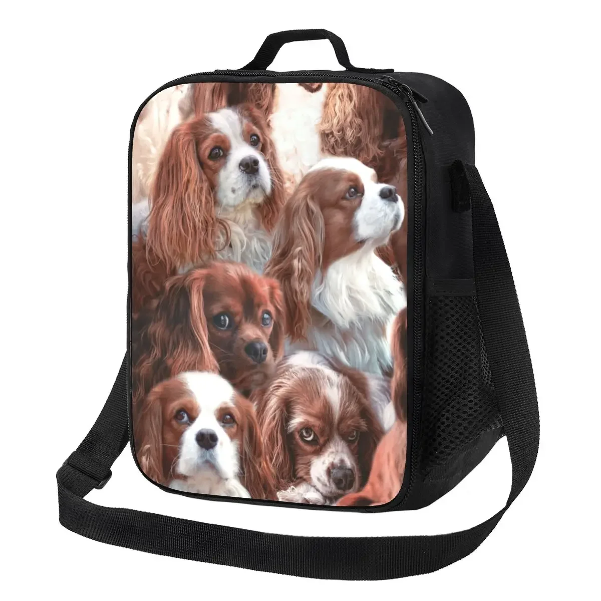 

Cavalier King Charles Spaniel Thermal Lunch Bags Pet Dog Resuable Lunch Tote for Office Outdoor Multifunction Bento Food Box