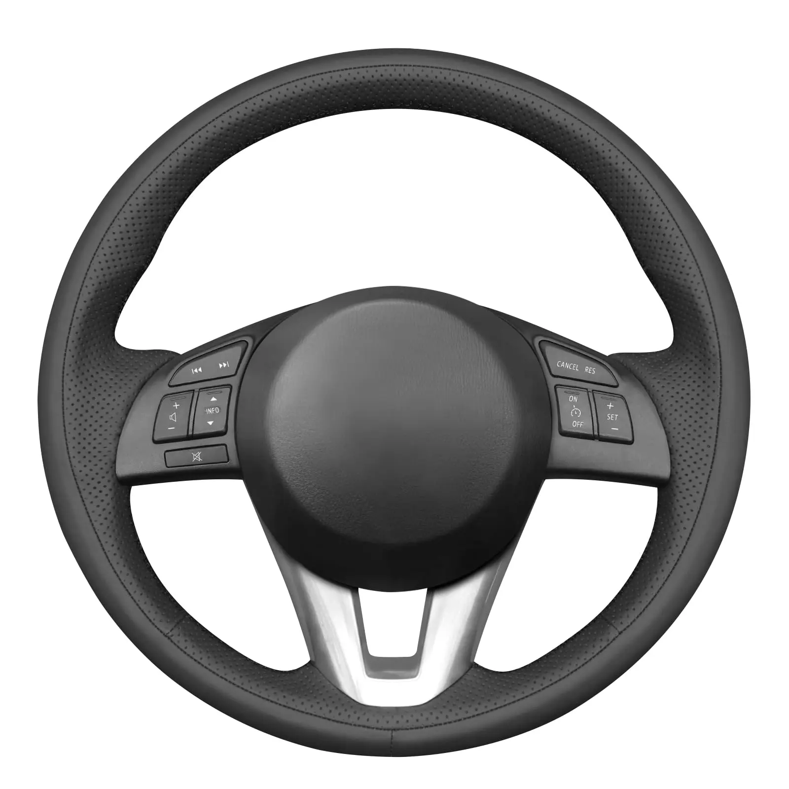 

Hand-Stitched 3D Design Steering Wheel Cover Compatible With Mazda 3 (2014-2016), 6 (2014-2016), 2 (2015-2017), CX-3