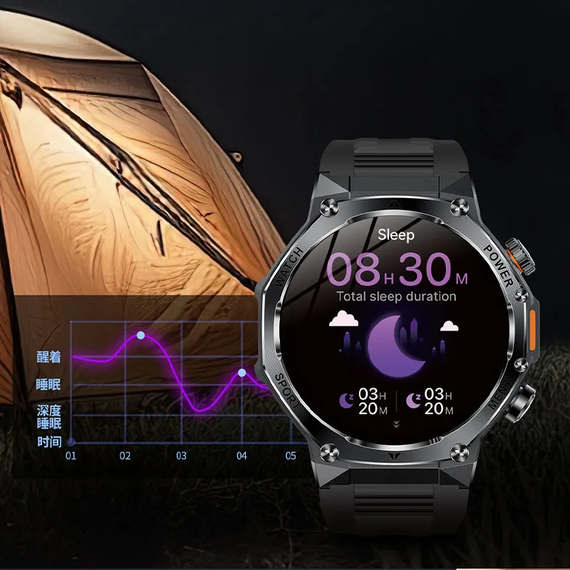 2024 Men's Smartwatch supports 5.2 one click Bluetooth calling, multiple Sports Modes, Heart rate Health Monitoring Watch