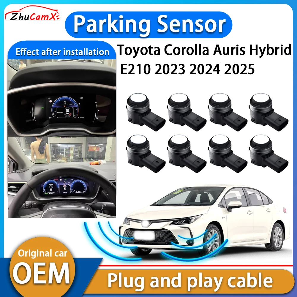 

ZhuCamX Reversing Reverse Backup Radar Buzzer Detector System Parking Sensor for Toyota Corolla Auris Hybrid E210 2023 2024 2025