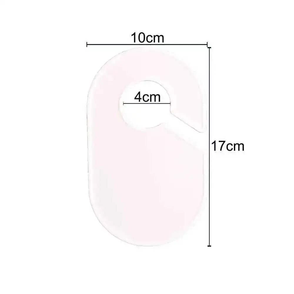 12pcs Diy Baby Clothing Size Dividers Plastic Clothes Marking Ring Size Dividers Garment Size Tags Rectangle Hangers Rack