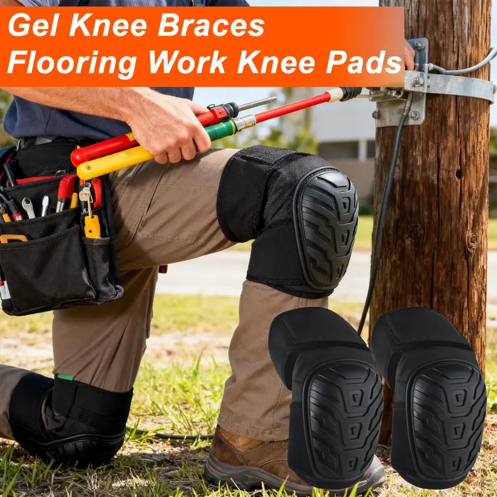 

1 Pair Construction Knee Pads Thick Foam Strap Non-slip Professional Outdoor Gardening Work Roofing Flooring Knee Guards