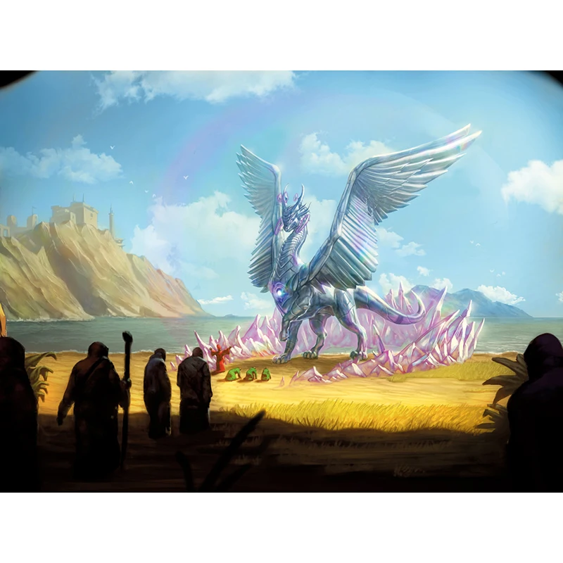 

Игровой коврик Aurora, стеклянный, с защитой дракона, для карт MGT, DTCG, MTG, TCG, настольных игр