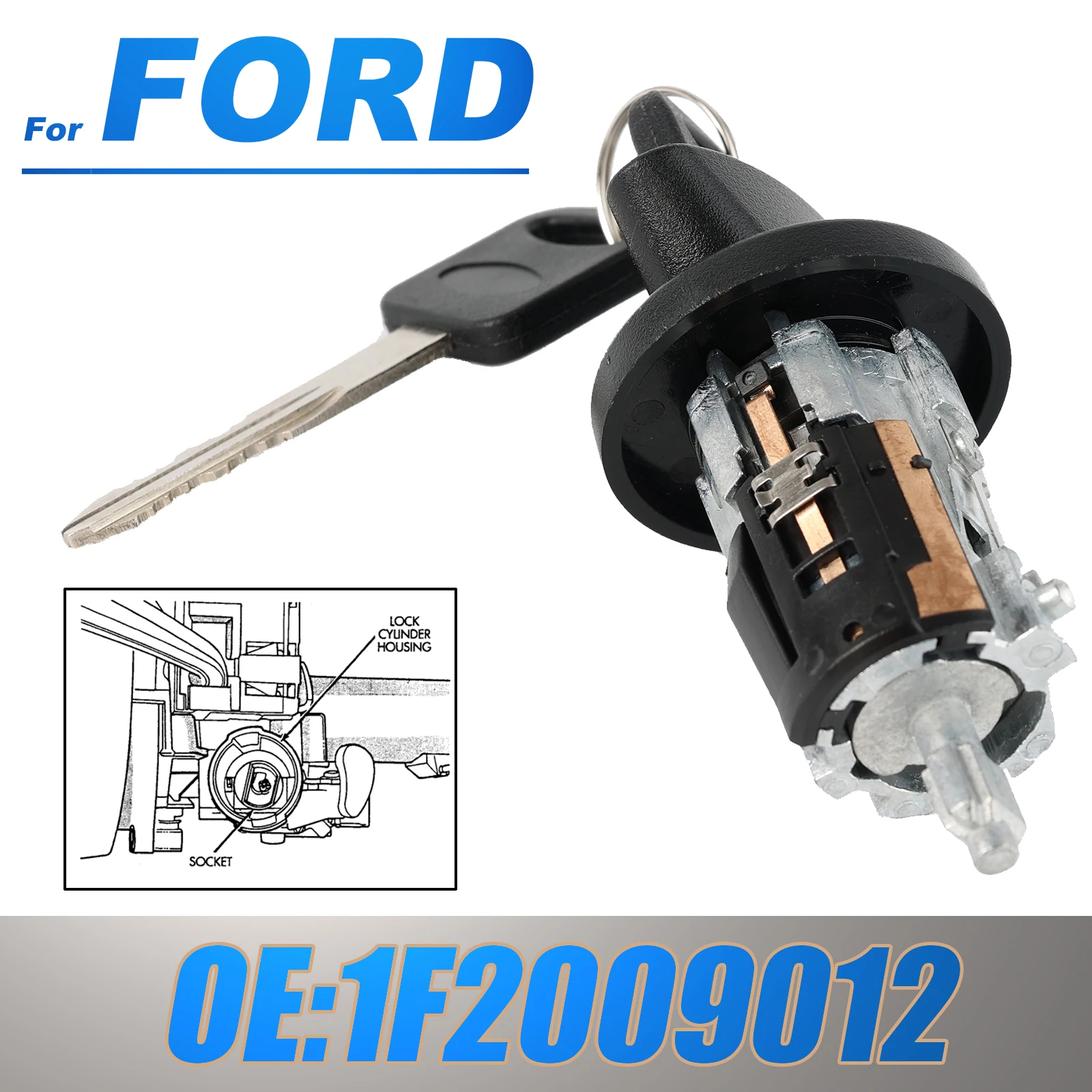 Ignition Lock Cylinder Tumbler For Ford F150 F250 E150 E250 E350 E450 Ranger Windstar Aerostar Crown Victoria OE#1F2009012