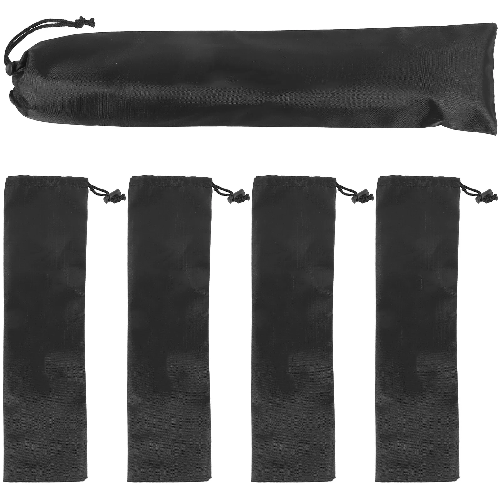 

5pcs Tent Rod Storage Bag Camping Fishing Rod Container Wear-Resistant Durable Outdoor Supply Portable Organizer For Canopy