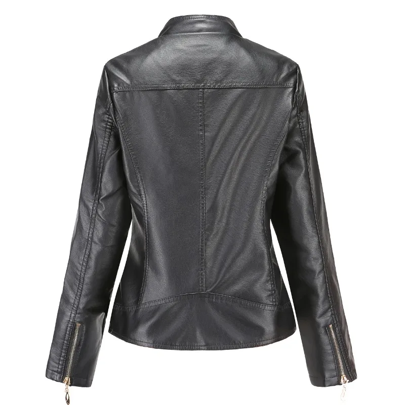 Chaqueta Lisa de manga larga con cremallera y cuello levantado elegante para mujer, abrigo con patrón tridimensional para mujer, S-3XL, abrigos y chaquetas nuevas