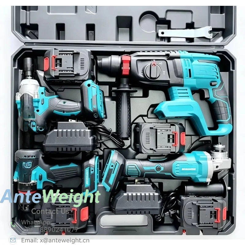 set-di-utensili-elettrici-a-batteria-4-in-1-potenziato-con-motore-brushless-batteria-al-litio-trapano-a-percussione-smerigliatrice-angolare-martello-elettrico-e-chiave-dinamometrica