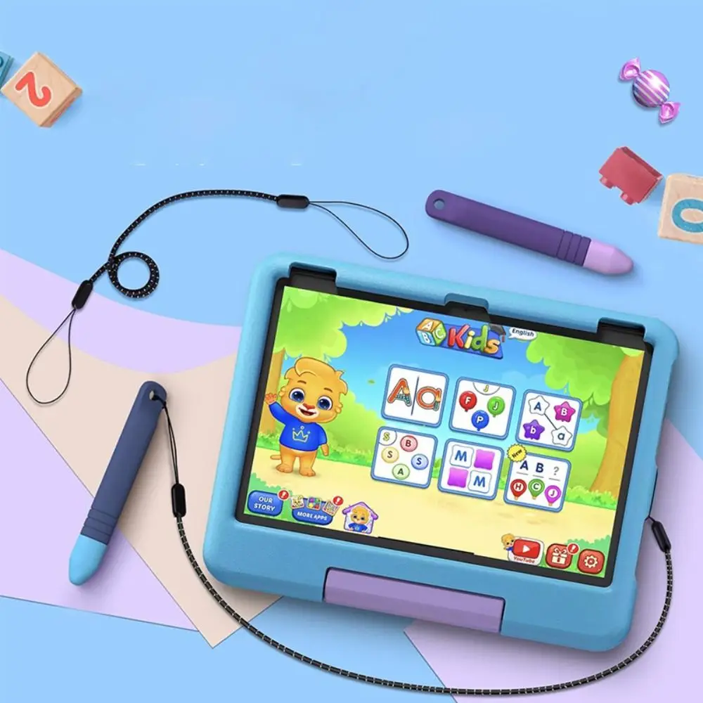 Anti-Rolling Kid-Friendly Stylus Pens Kids Touch Screens Tablet Stylus Pens with Anti-lost Tether All Touch Screen Devices