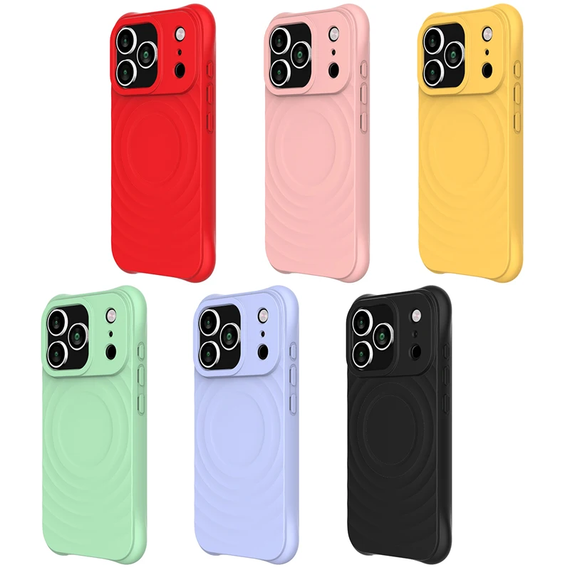 

Чехол для iPhone 17 Pro Max, 17 Air, магнитный мягкий чехол из жидкого силикона из ТПУ с подкладкой из микрофибры для iPhone17