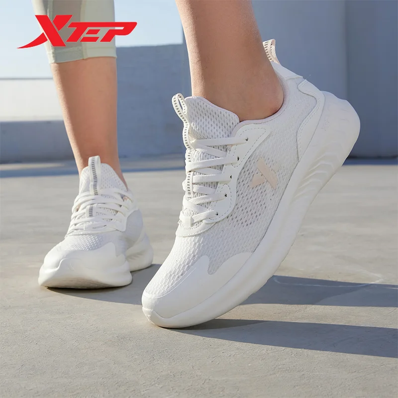 Xtep Cloud Running Shoes For Women 2022 Spring Elasticity Sole Sports Shoes Rebound Cushioning Sneakers 878118110010