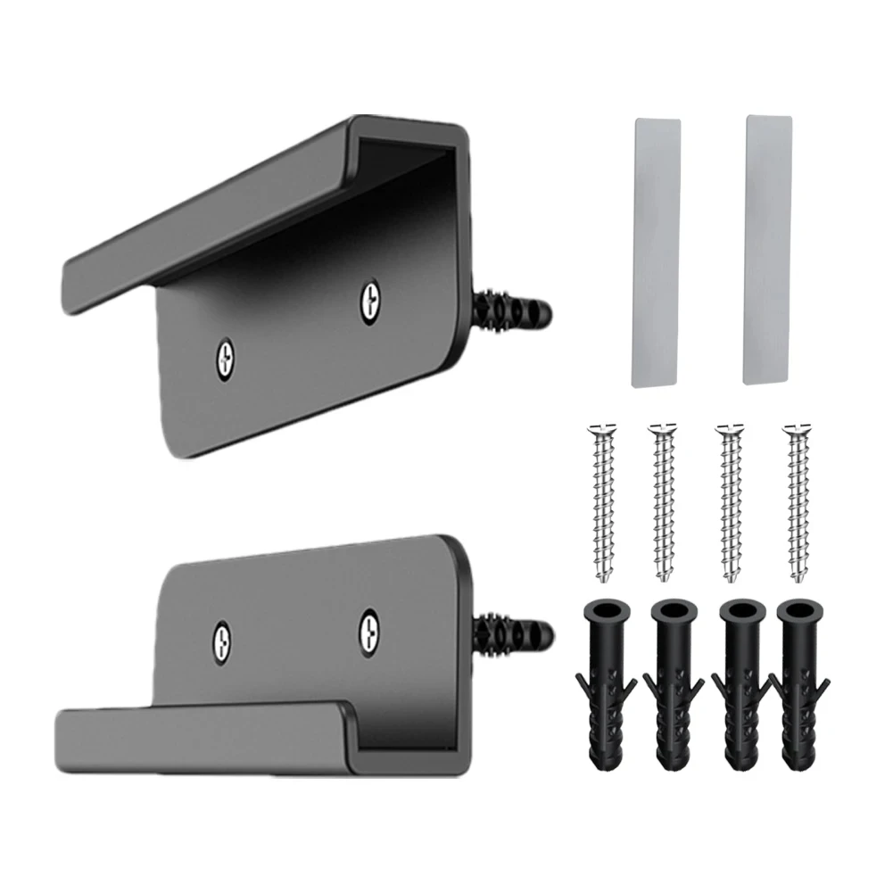 Suporte Do Telefone De Parede Fixado por Adesivo ou Parafuso Estabilizador, Suporte Tablet para iPad, iPhone 15, 14, Samsung, Xiaomi, Lenovo, 2 Pcs