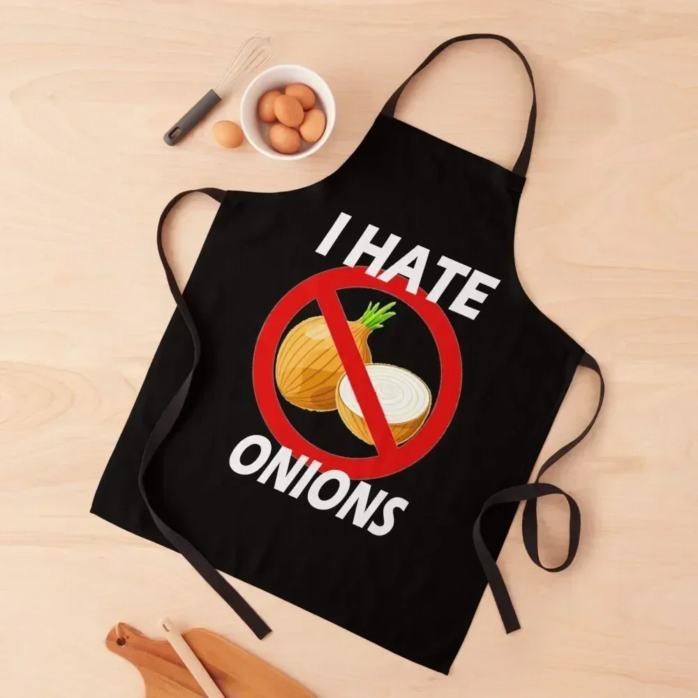 

I Hate Onions Apron with pockets Cute Kitchen man chef uniform Kitchens Woman Apron