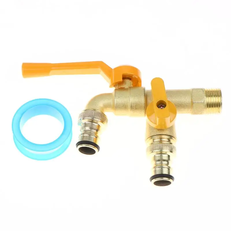 1 Set High Quality One In Two Out Outdoor Courtyard Antifreeze Faucet Joint Tap Water Thickened Antifreeze Faucet