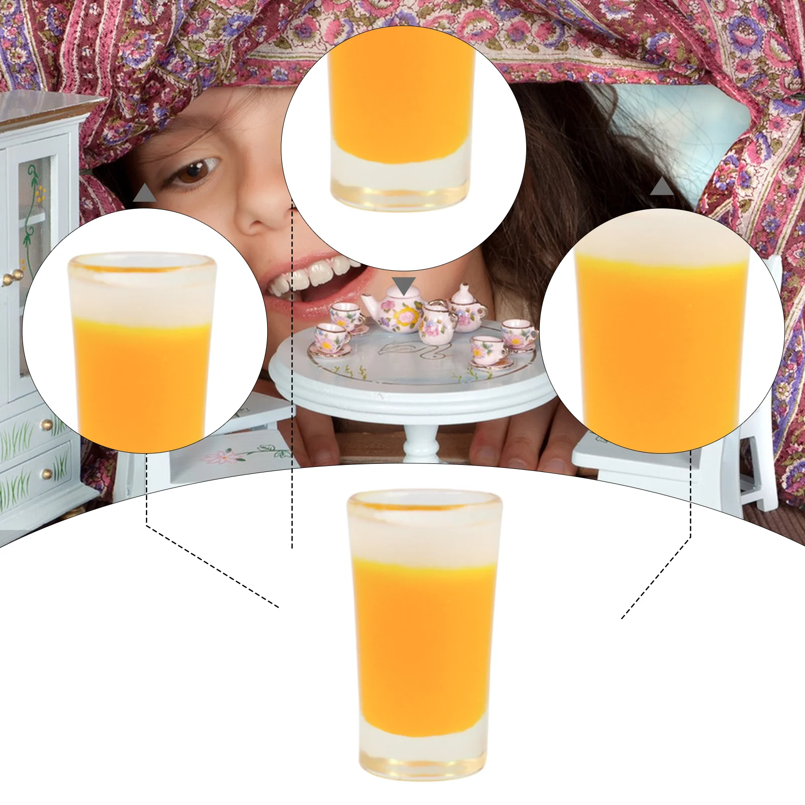 10 قطعة كوب بيرة لبيت الدمى نموذج أكواب البيرة الصغيرة لمقهى غرفة الطعام في بيت الدمى